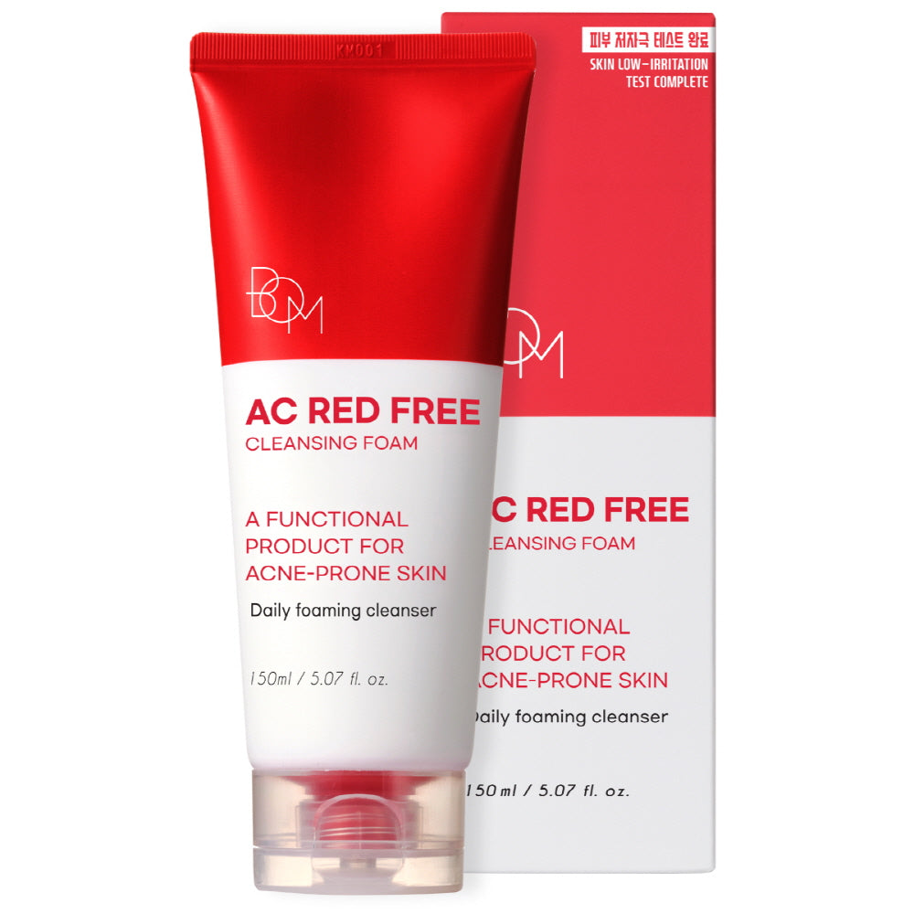 BOM Ac Red Free Cleansing Foam - valomosios veido putos