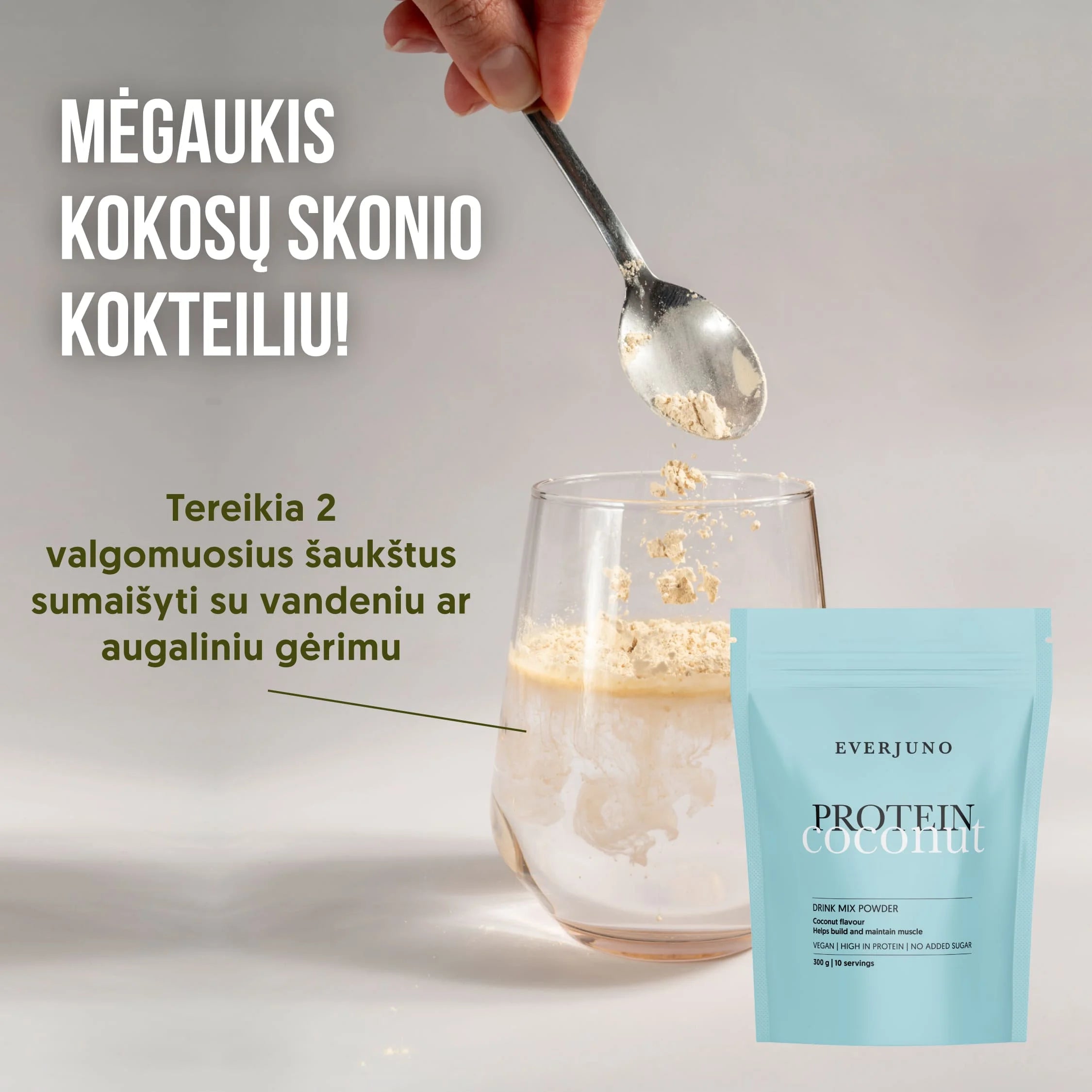 EVERJUNO Vegan Protein Coconut - Baltymai
