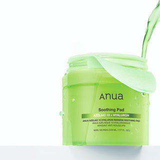 ANUA Azelaic Acid 10 Hyaluron Redness Soothing pad - raminamieji veido padeliai