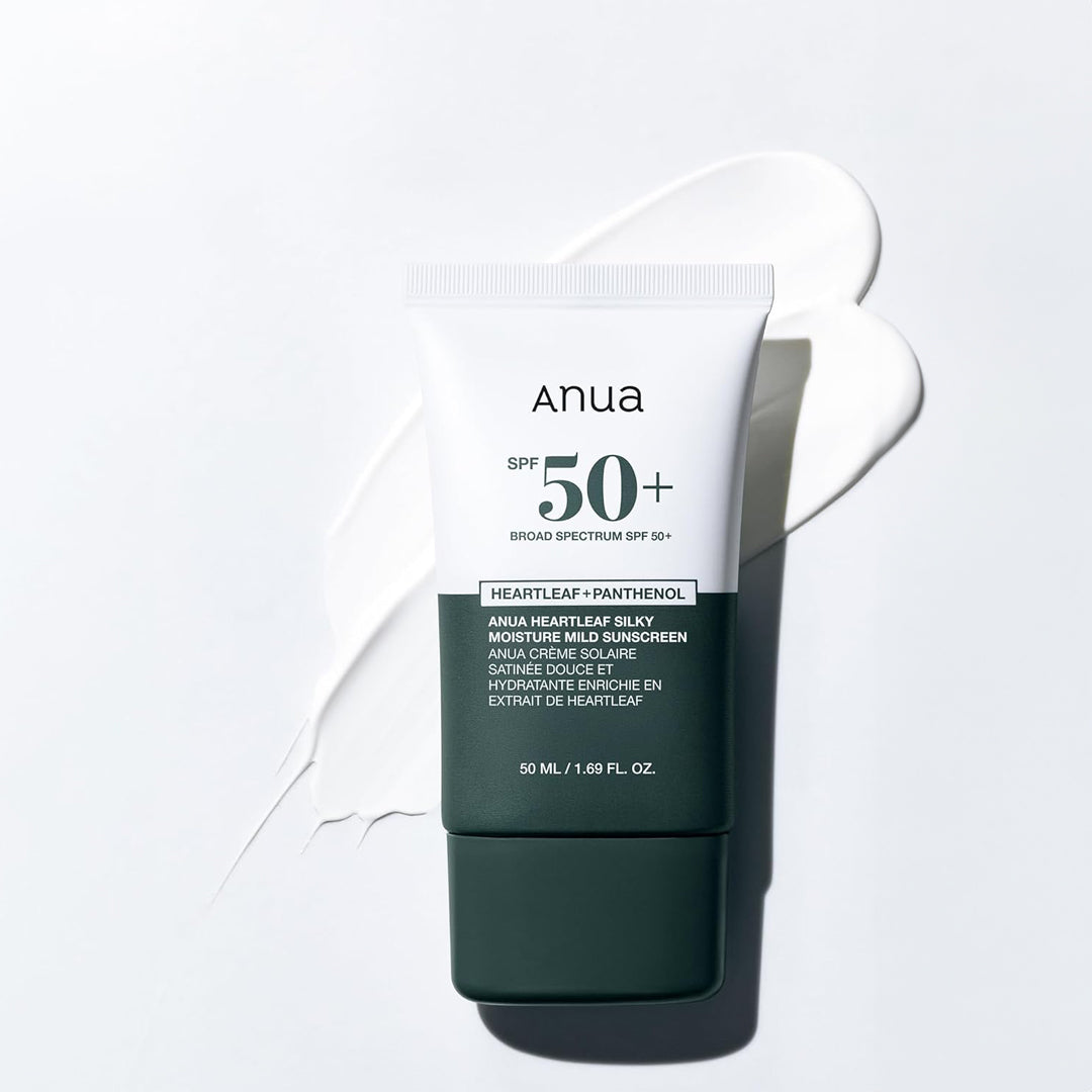 ANUA Heartleaf Silky Moisture Mild - SPF kremas nuo saulės