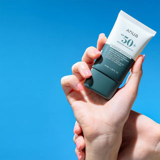 ANUA Heartleaf Silky Moisture Mild - SPF kremas nuo saulės