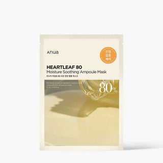 ANUA Heartleaf 80 Moisture Soothing Ampoule Mask - raminanti veido kaukė