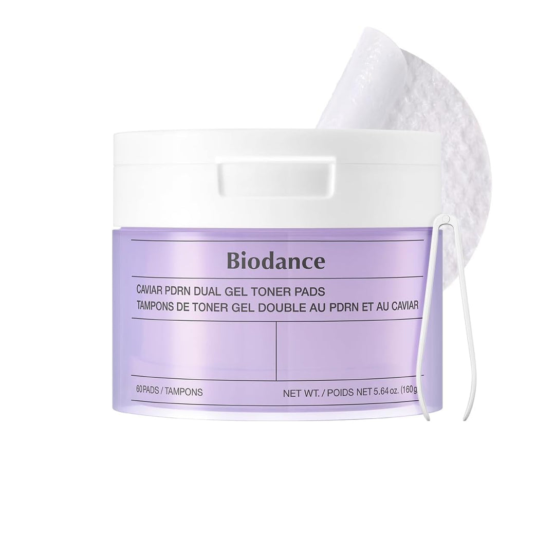 BIODANCE Caviar PDRN Dual Gel Toner Pads - geliniai toniko diskeliai