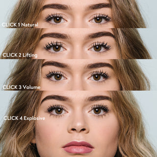 BLONDESISTER 4 in 1 Click&Turn - juodas blakstienų tušas