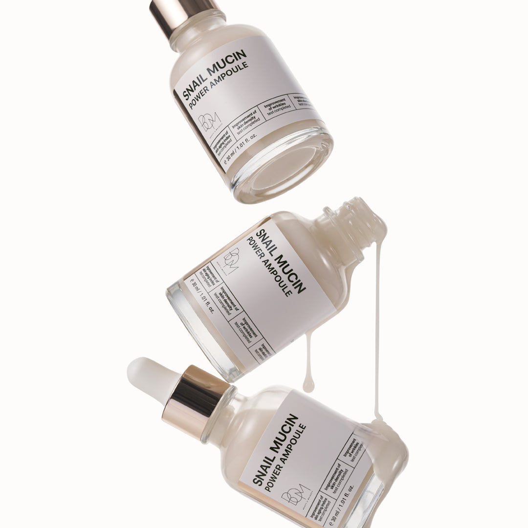 BOM Snail Mucin Power Ampoule - sraigių mucino ampulė veidui