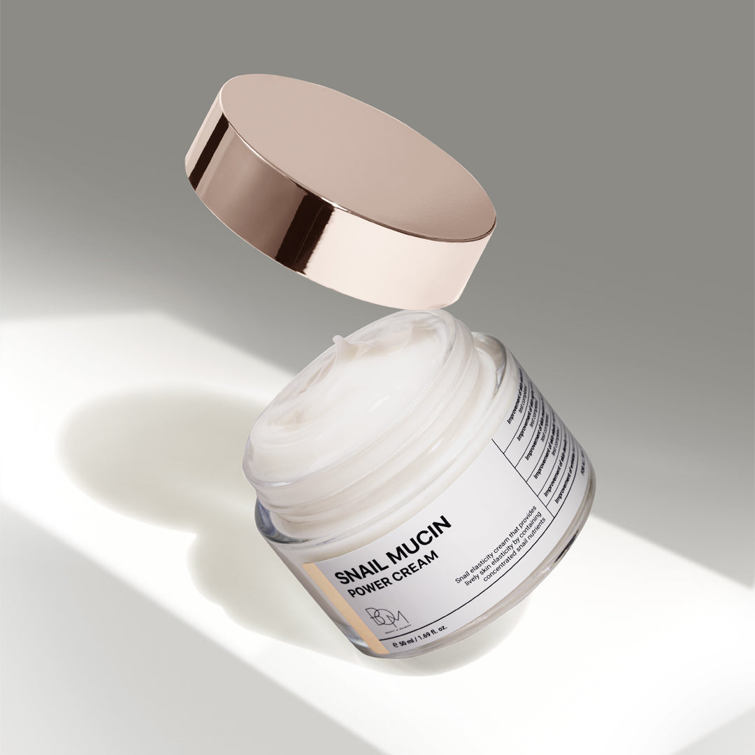 BOM Snail Mucin Power Cream - intensyviai drėkinantis ir stangrinantis veido kremas