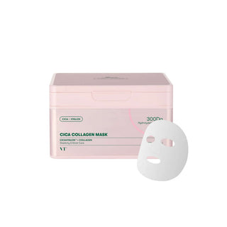 VT Cosmetics CICA Collagen Mask - Lakštinės veido kaukės, 30 vnt.
