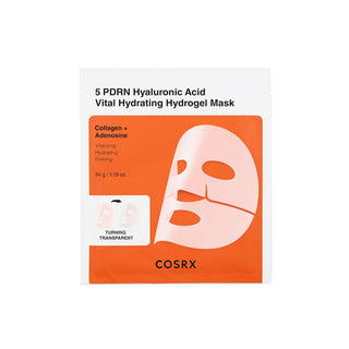 COSRX 5 PDRN Hyaluronic Acid Vital Hydrating Hydrogel Mask – hidrogelinė veido kaukė