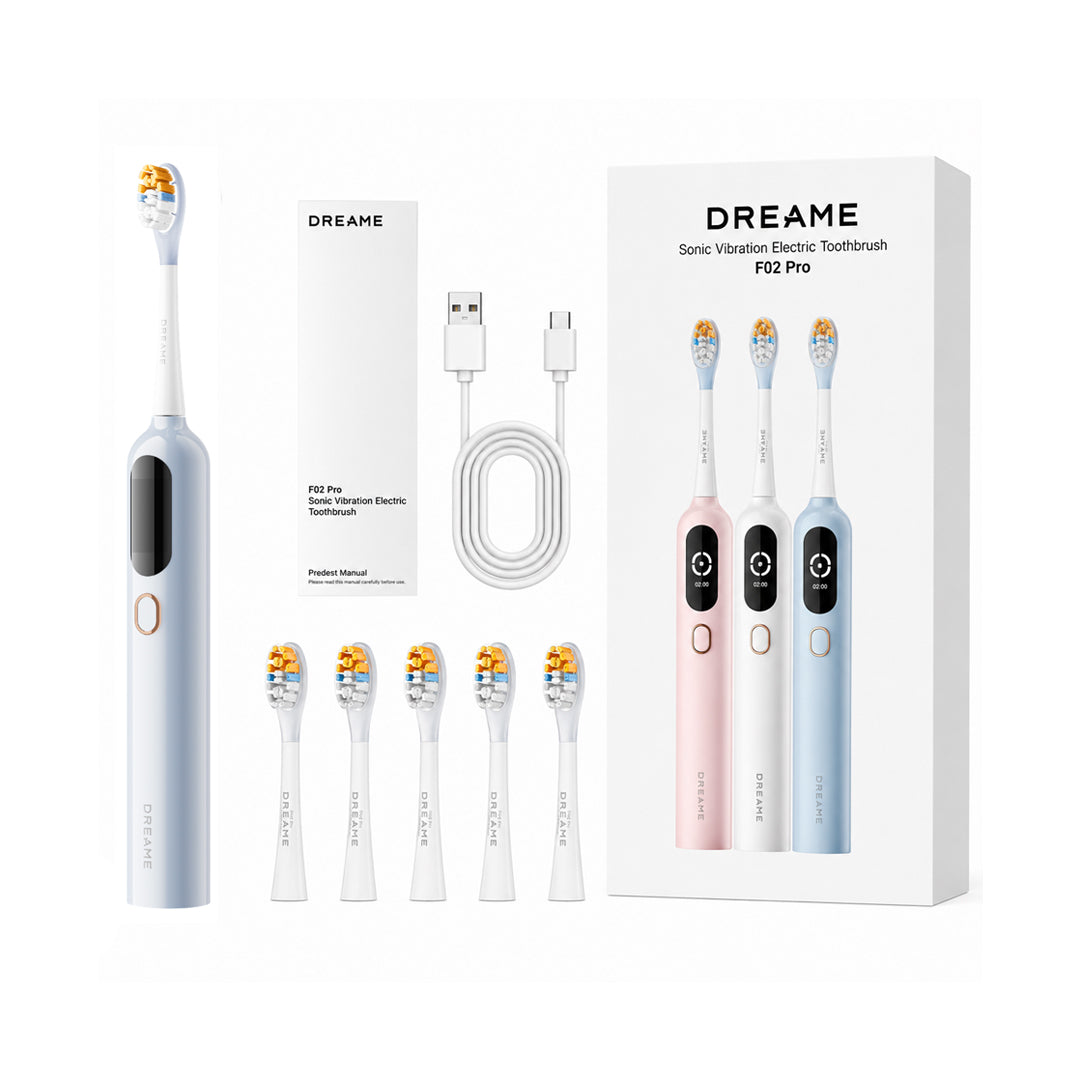 DREAME F02 Pro garsinio elektrinio dantų šepetėlio rinkinys, mėlynas