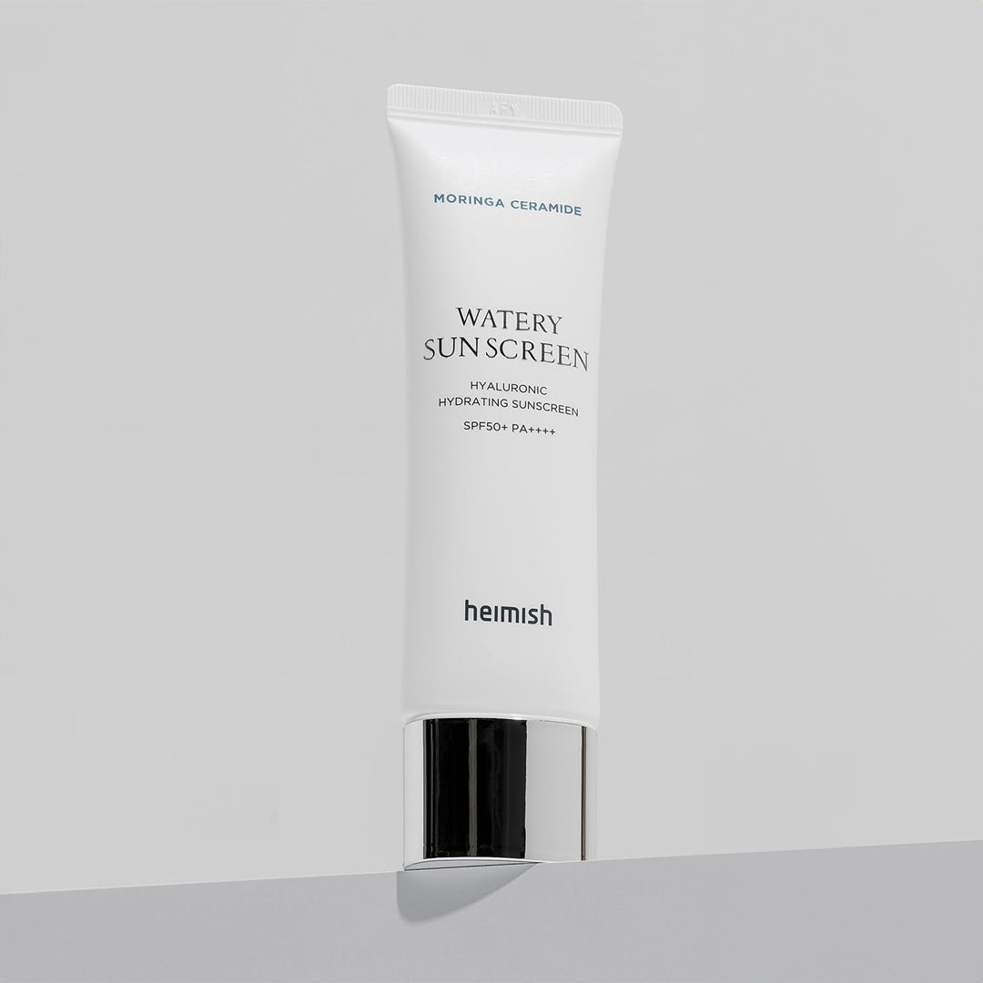 HEIMISH Moringa Ceramide Hyaluronic Hydrating Watery Sunscreen SPF50 PA++++ - apsauginis kremas nuo saulės
