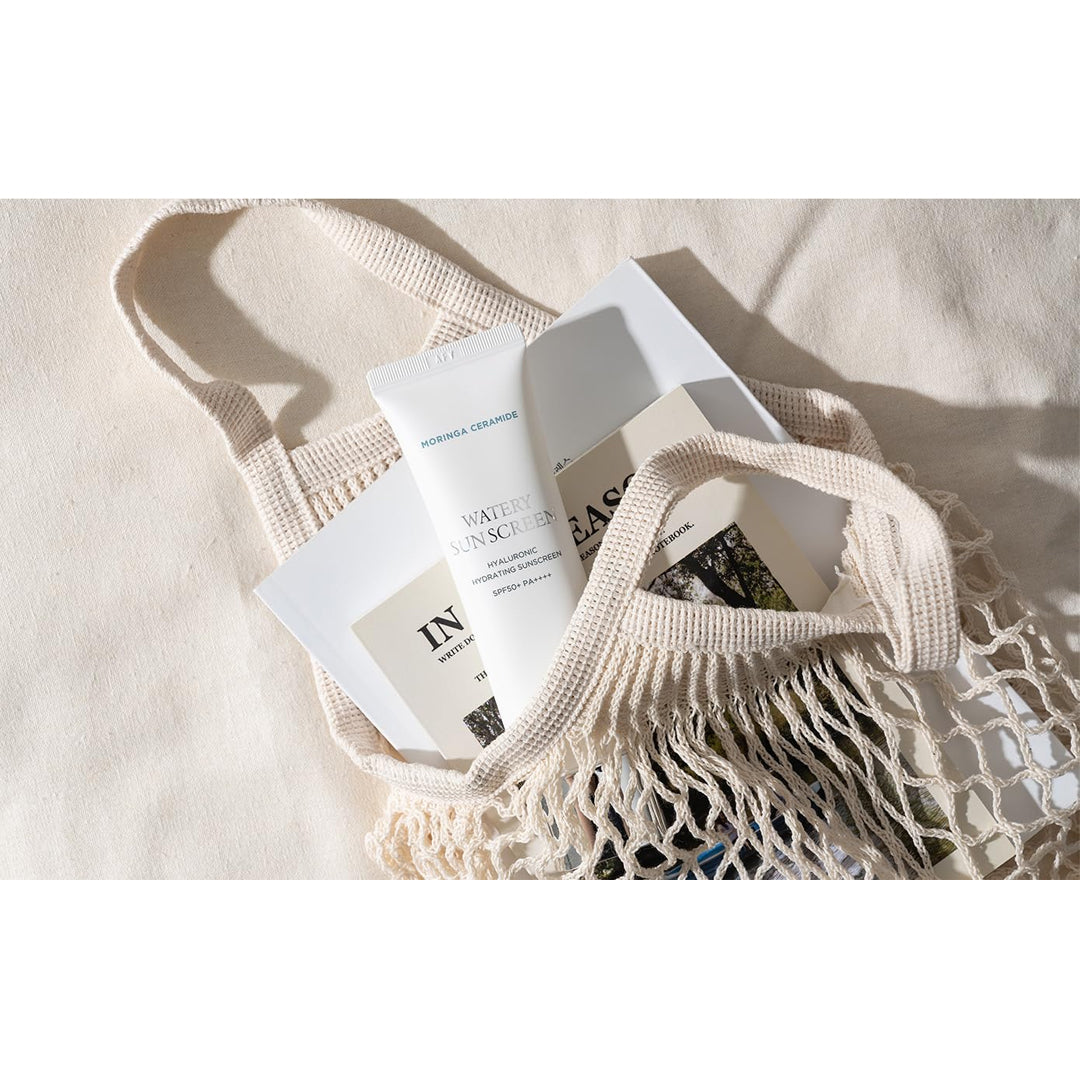 HEIMISH Moringa Ceramide Hyaluronic Hydrating Watery Sunscreen SPF50 PA++++ - apsauginis kremas nuo saulės