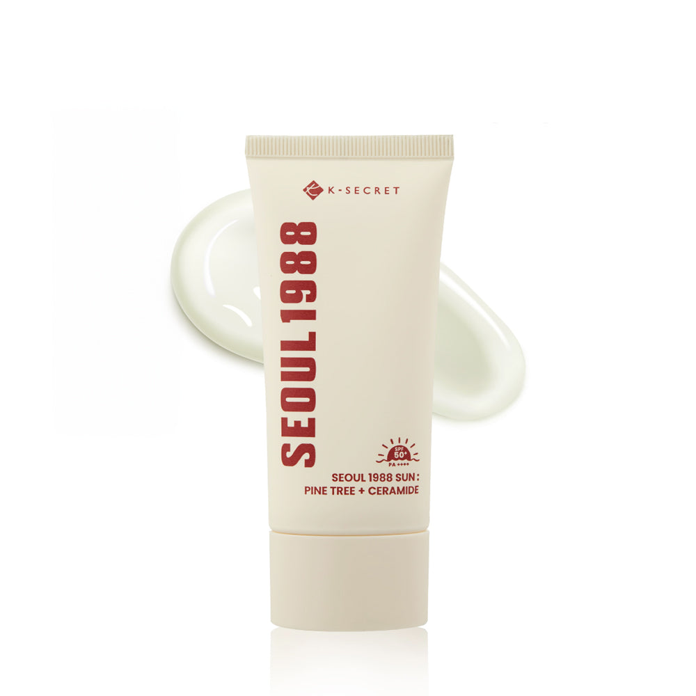 K-SECRET Seoul 1988 Sun: Pine Tree + Ceramide 50+ PA++++ - drėkinamasis veido kremas nuo saulės