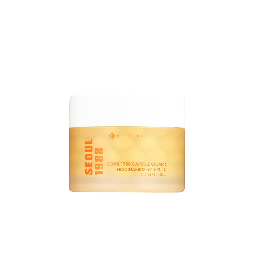 K-SECRET Seoul 1988 Capsule Cream: Niacinamide 5% + Yuja - skaistinantis veido kremas