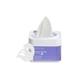 MARY&MAY Collagen Peptide Vital Mask - Lakštinės veido kaukės, 30 vnt.