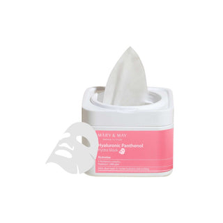 MARY&MAY Hyaluronic Panthenol Hydra Mask - Lakštinės veido kaukės, 30 vnt.