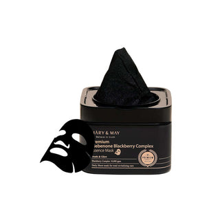 MARY&MAY Premium Idebenone Essence Mask - Lakštinės veido kaukės, 30 vnt.