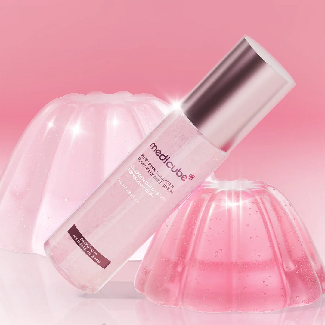 MEDICUBE PDRN Pink Collagen Glow Jelly Mist Serum - veido dulksna su kolagenu
