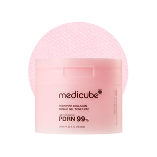 MEDICUBE PDRN Pink Toning Gel Toner Pad - tonizuojantys padeliai veidui