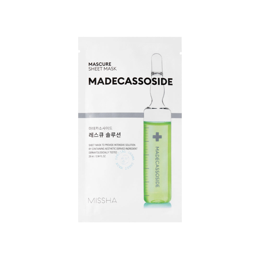 MISSHA Mascure Madecassoside - lakštinė veido kaukė jautriai odai