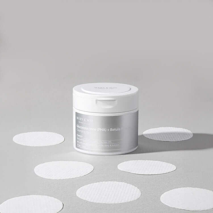 MARY&MAY Gluconolactone (PHA)+Betula Alba Juice Cleansing Pad - šveičiamieji diskeliai