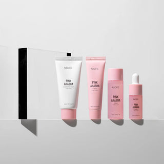 NACIFIC Pink AHA/BHA Kit - veido odos priežiūros mini rinkinys