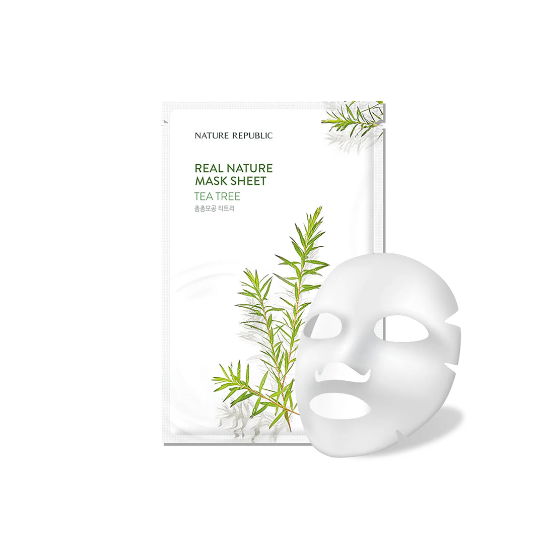 NATURE REPUBLIC Real Nature Tea Tree Mask Sheet - veido kaukė