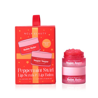 NCLA Beauty Peppermint Swirl Mini Ornament Lip Care Duo - rinkinys lūpoms