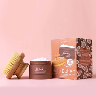 NCLA Beauty Coconut Vanilla Buff & Butter Body Set - kūno priežiūros rinkinys