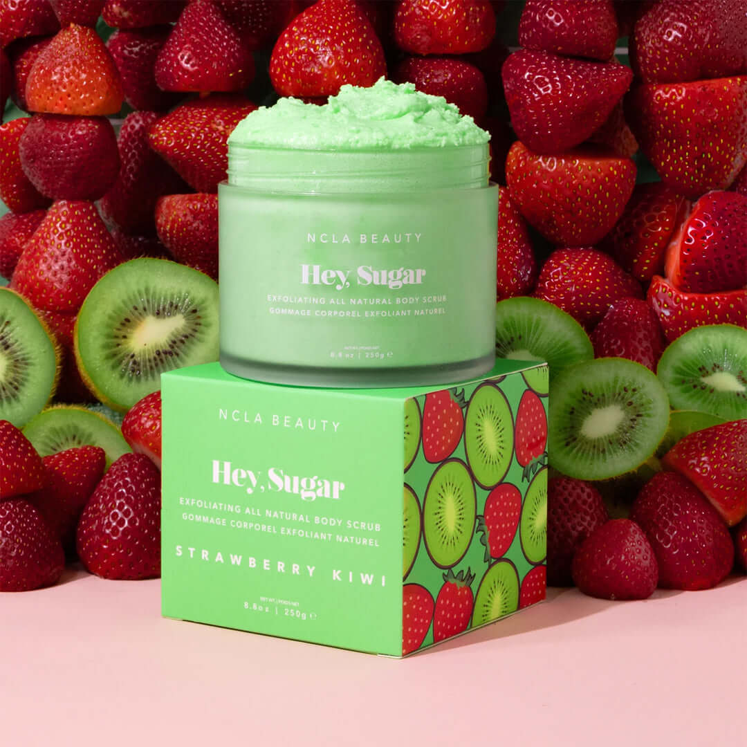NCLA Beauty Hey, Sugar Kiwi Strawberry - kūno šveitiklis
