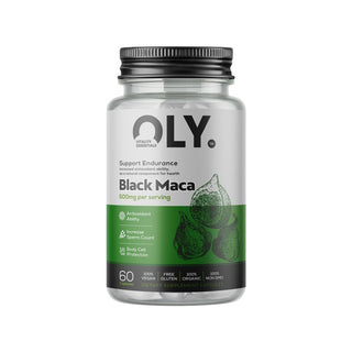 OLY Black Maca 500mg – maisto papildas, 60 kapsulių