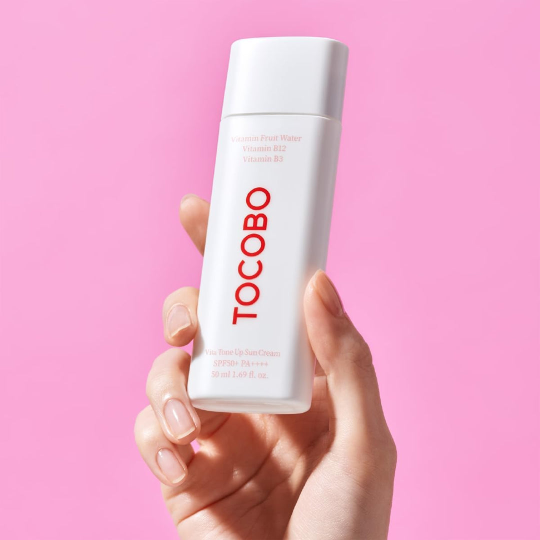 TOCOBO Vita Tone Up Sun Cream SPF50+ PA++++ - skaistinantis kremas nuo saulės