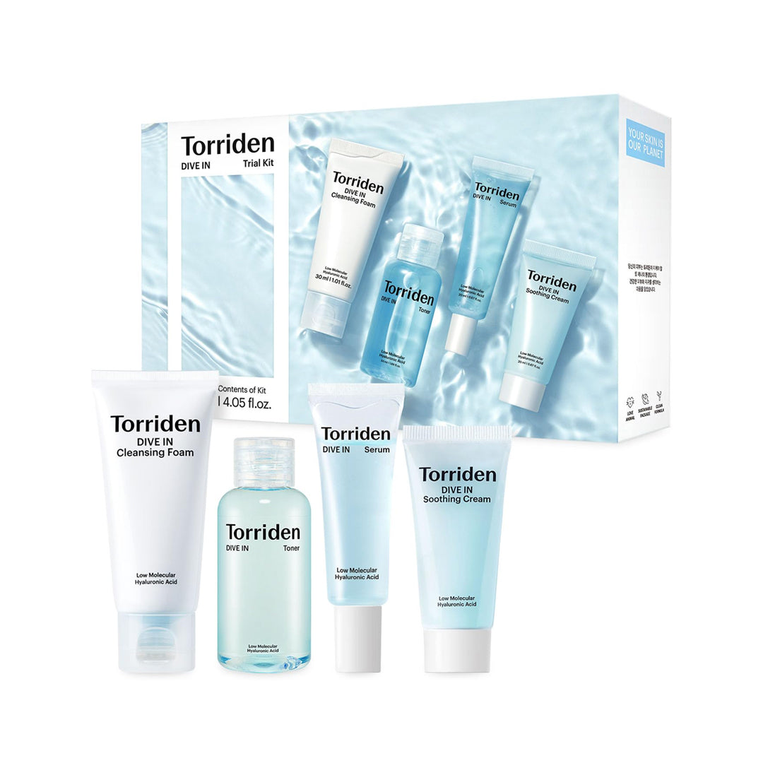 TORRIDEN DIVE-IN Trial Kit - kelioninis rinkinys veidui su hialuronu