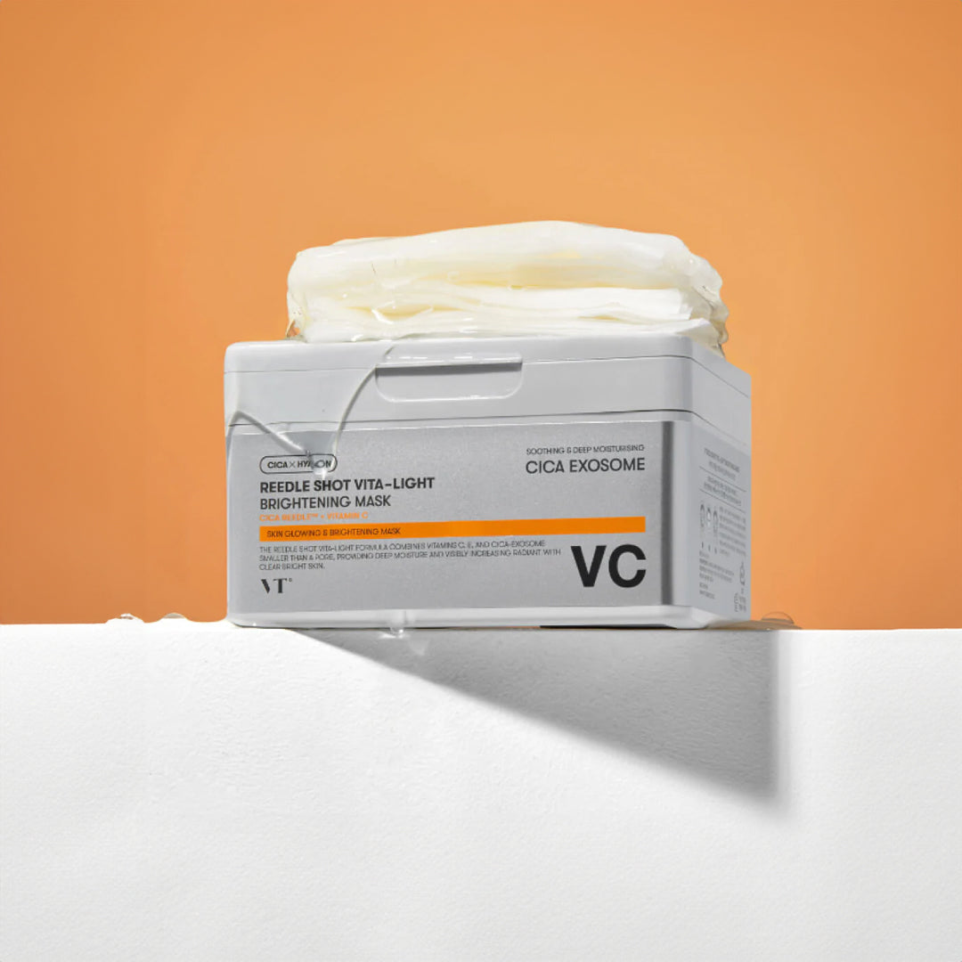 VT Cosmetics Reedle Shot Vita-Light Brightening Mask - veido kaukės, 30 vnt.