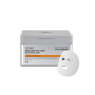 VT Cosmetics Reedle Shot Vita-Light Brightening Mask - veido kaukės, 30 vnt.