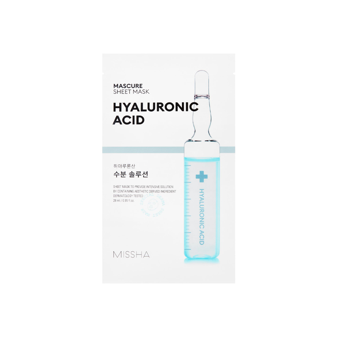 MISSHA Mascure Hyaluronic Acid  - lakštinė veido kaukė su hialurono rūgštimi