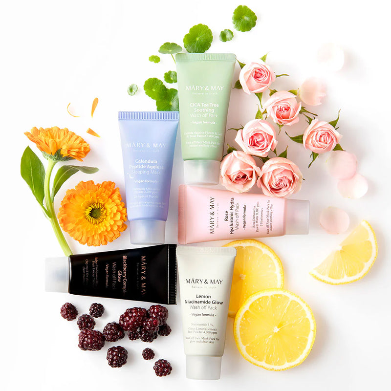 MARY&MAY Rose Hyaluronic Hydra Wash off Pack – molio kaukė