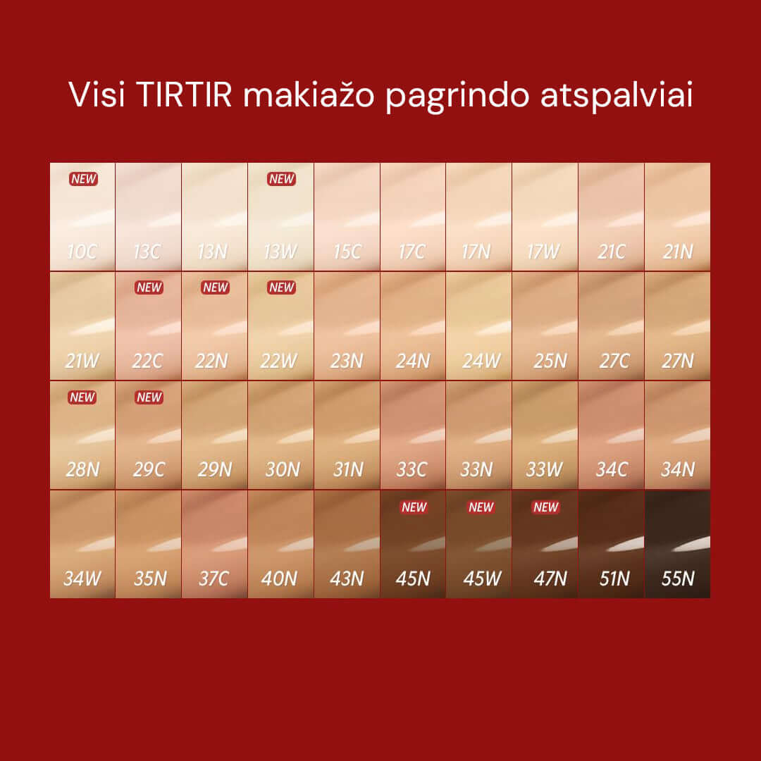 TIRTIR Mask Fit Red Cushion Foundation 6 Colors Kit - makiažo pagrindo mėginėlių rinkinys